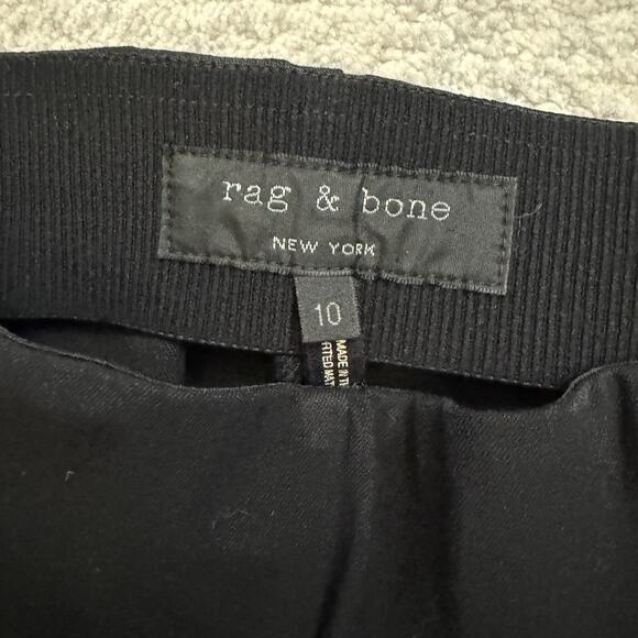 Rag & Bone Black Pants with Gold Zippers - Size 10 - Picture 5 of 8